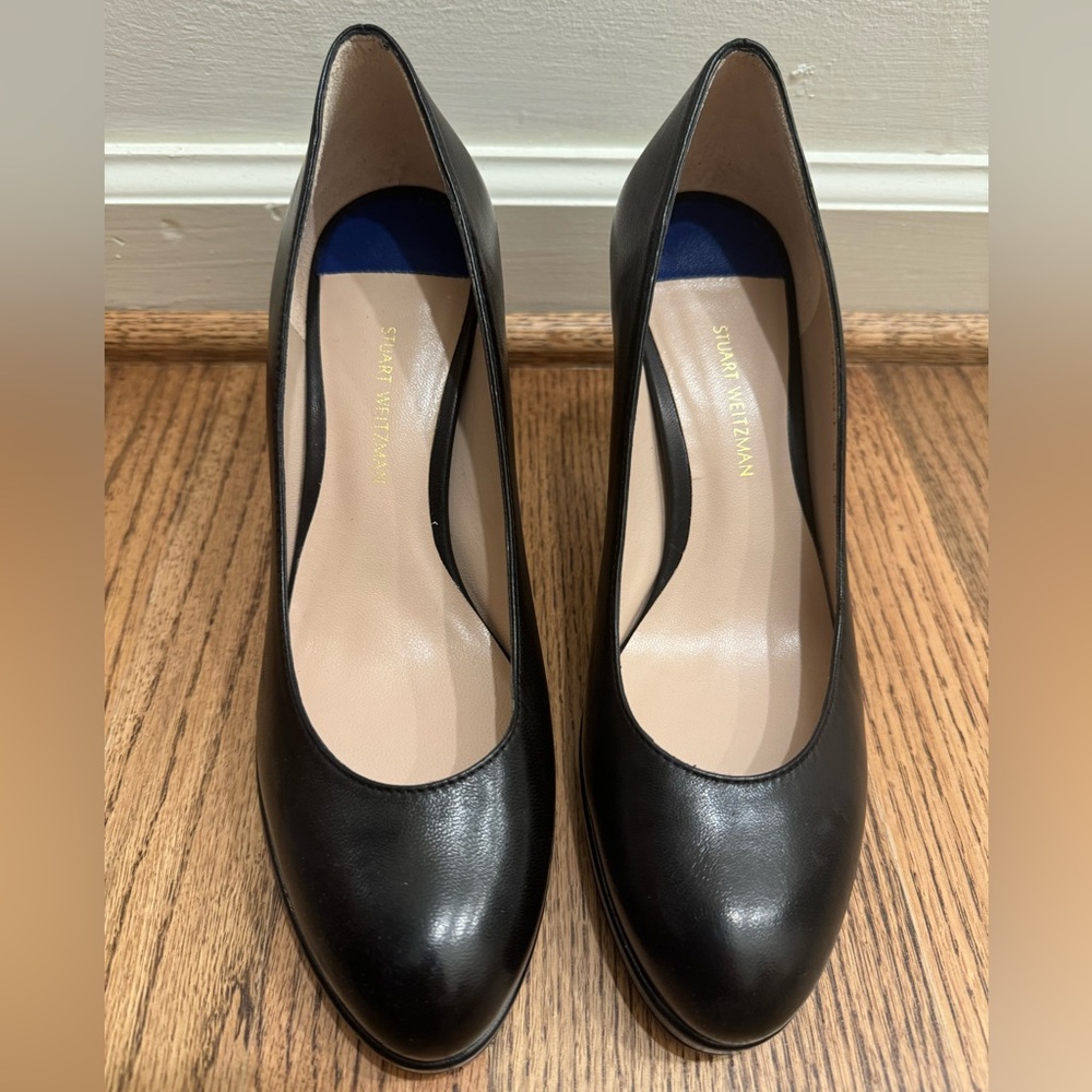 Black Stuart Weitzman platform pumps